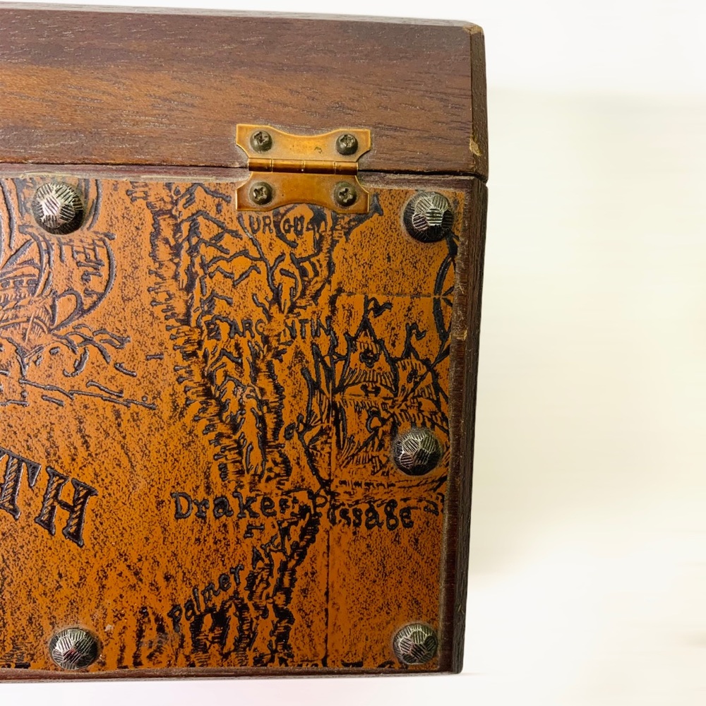 Antique Vintage Wood Jewelry Box, Made in Japan - Picture 7 of 14